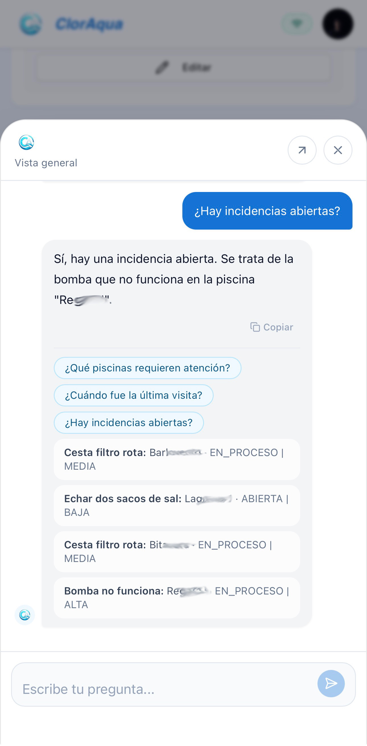 Asistente IA de ClorAqua
