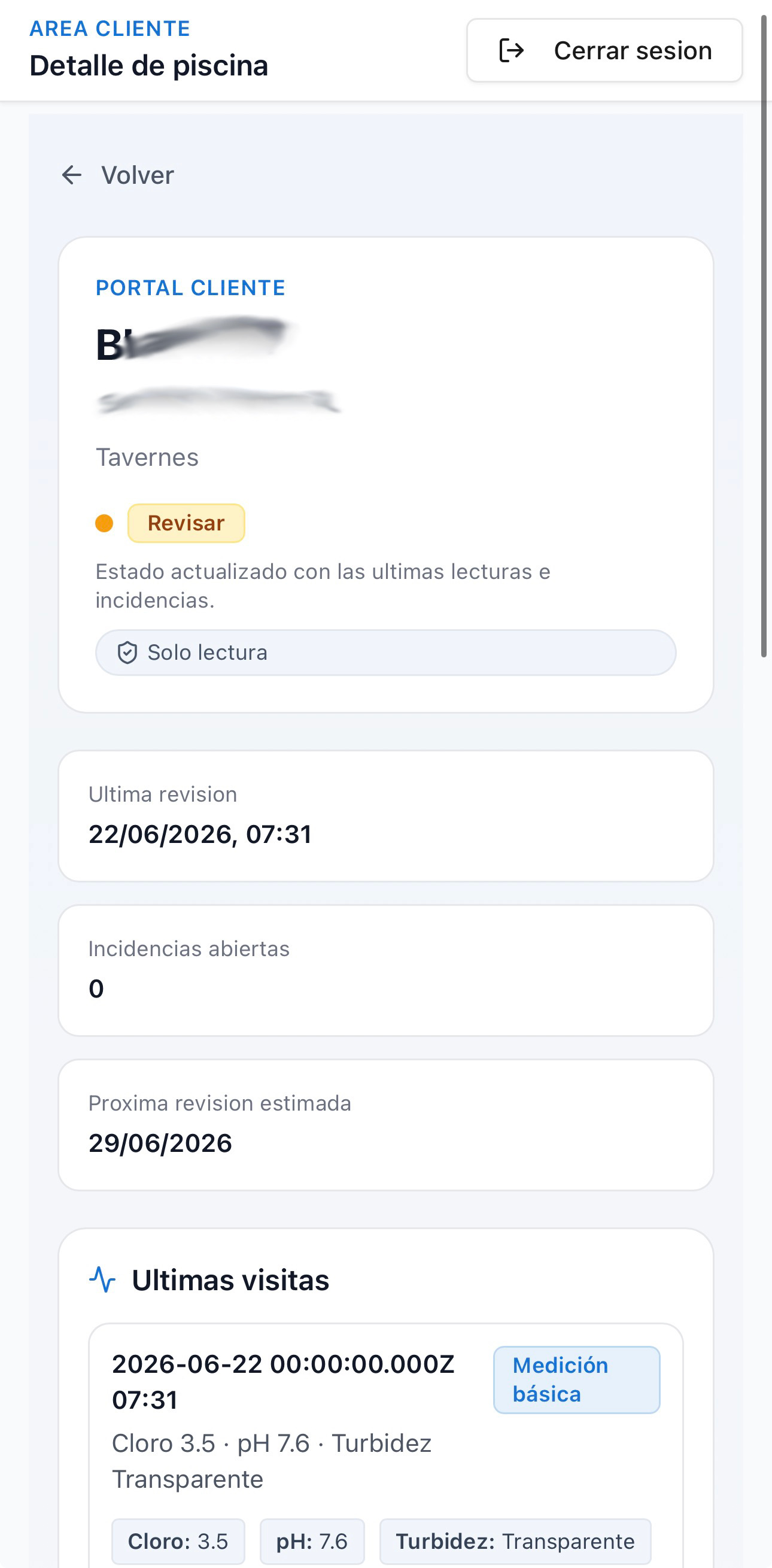 Área cliente de ClorAqua